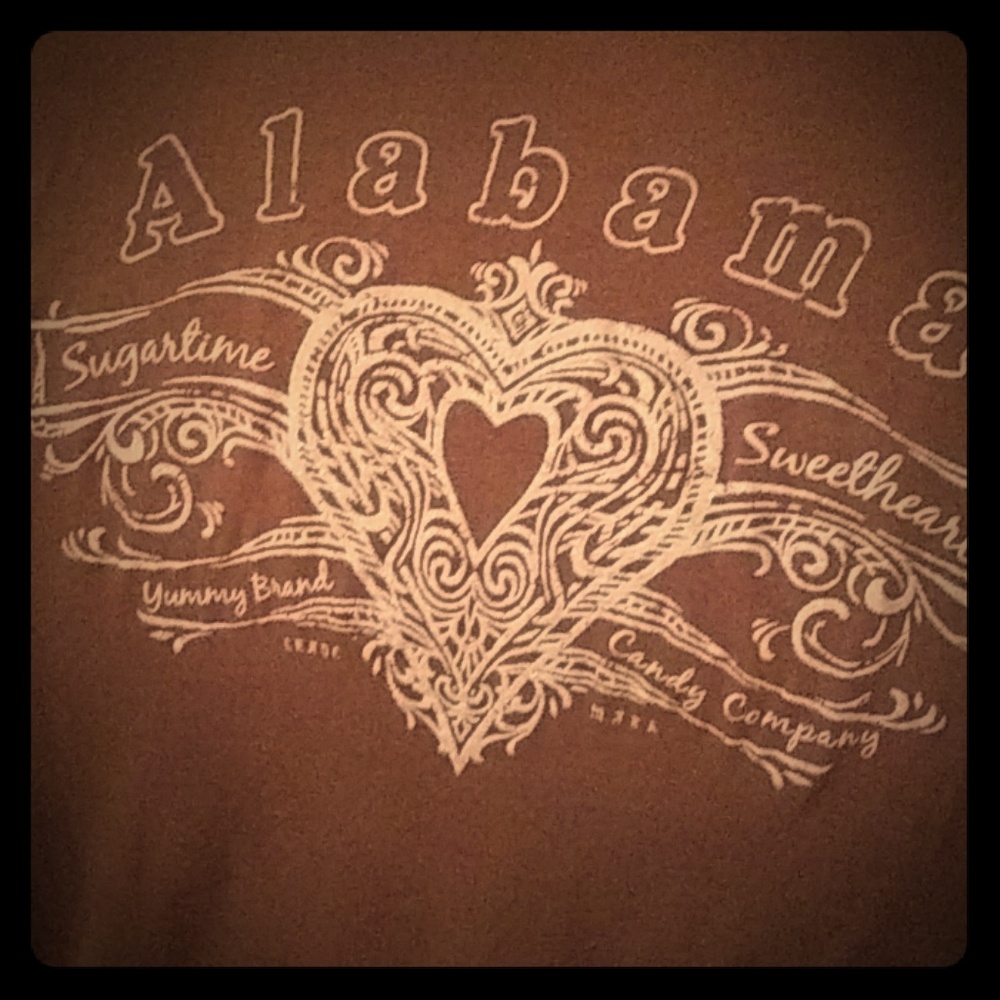 Large "AA", large, Brown t-shirt "Alabama"